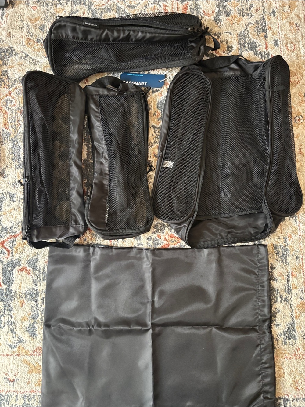 NWT BagSmart Black Travel Packing Cube Set - 5-Piece